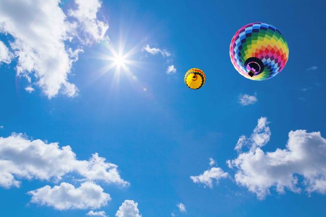 Wolkenplafond Luchtballon